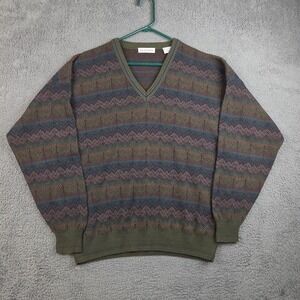 Vintage Methode Sweater Men's Extra Large‎ Italian Acrylic/Wool Grandpa V Neck